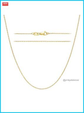 14K Gold Plated Cable Chain Necklace Anchor Link Layering